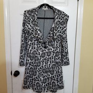 Floral Knee Length Light Weight Jacket style Card.